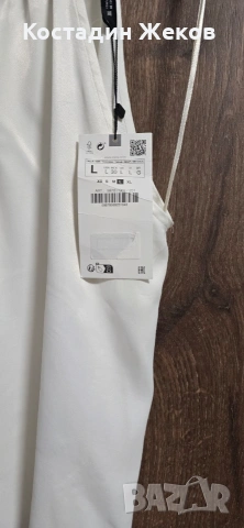 23€. Нов със етикет. Сатенен топ с халтер деколте от Zara. , снимка 8 - Корсети, бюстиета, топове - 54875254