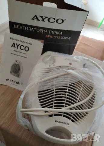 Вентилаторна печка Ayco AFH-1212-2000 w-НОВА, снимка 3 - Отоплителни печки - 54155821
