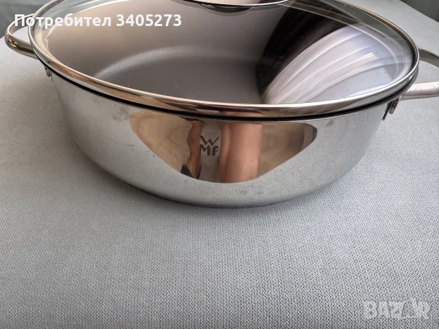 Тава тиган за печене с капак WMF F28, снимка 2 - Съдове за готвене - 55435631