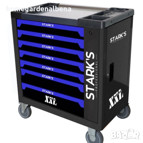 Професионална количка с инструменти 258 части, 7 чекмеджета, за автосервиз и работилница, снимка 6 - Аксесоари и консумативи - 54143002