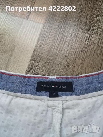Бели къси оригинални панталони Tommy Hilfiger, снимка 6 - Детски панталони и дънки - 55153927