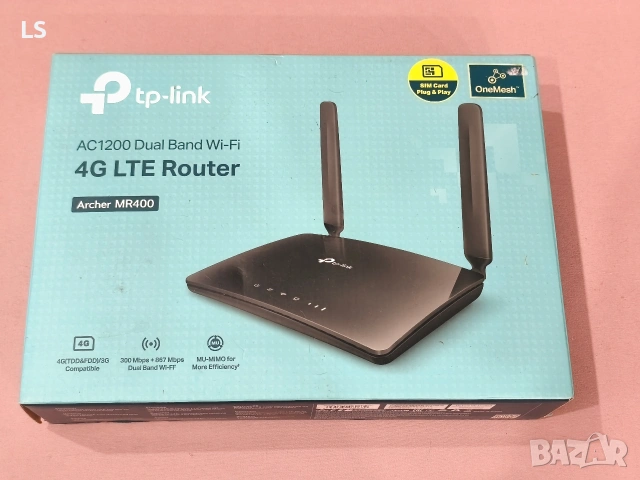TP-LINK MR400 LTE OneMesh Mu-Mimo, снимка 3 - Рутери - 55178095