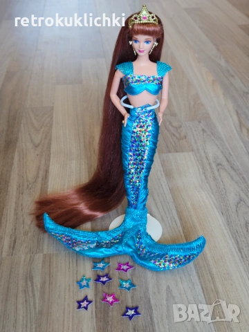 Ретро кукла Барби Barbie Jewel Hair Mermaid Midge 1995, снимка 2 - Кукли - 55049860