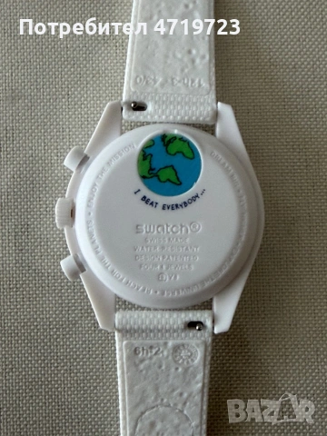 Omega x Swatch MoonSwatch Mission to Earthphase Moonshine Gold “Cold Moon”, снимка 5 - Мъжки - 54868966
