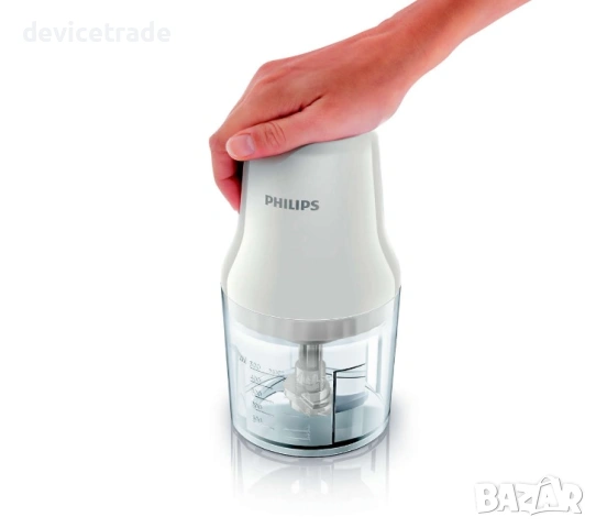 Чопър Philips HR1393/00, 450 W, 1 скорост, 0.7 л, Бяла, снимка 4 - Чопъри и пасатори - 55289419