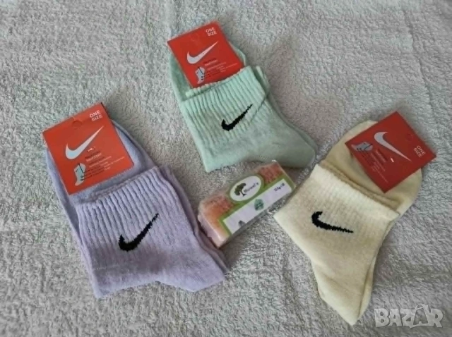 Промо комплект 980- 3 бр. чорапи Nike къс конч+сапун тиквени влакна
