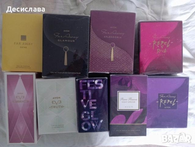 парфюми avon rebel ve diva, royal ,rare pearls 75 ml
