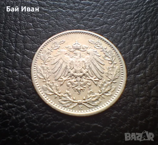 Стара сребърна монета 1/2 марка 1906 г. буква Е - Германска империя - рядка !, снимка 11 - Нумизматика и бонистика - 55306303