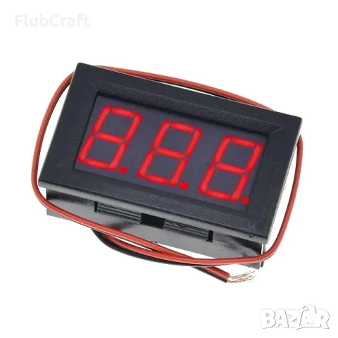 0.56inch 4.5-30V Двужилен LED Волтметър – Червен