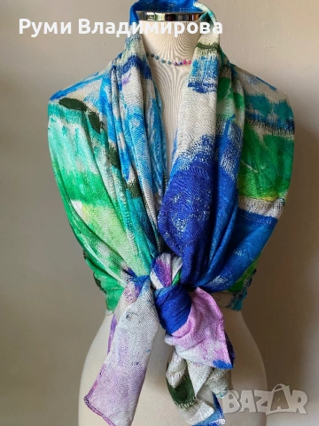 Голям квадратен шал by Munch от 100 % банбукови нишки