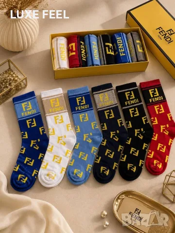 Versace ⚜️ Tommy Hilfiger ⚜️ Armani ⚜️ Унисекс Модел Чорапи 6бр в Кутия , снимка 8 - Дамски чорапи - 55665339