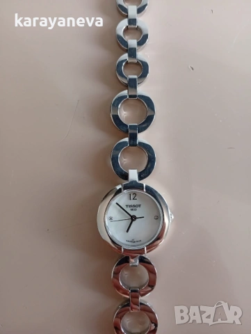 Дамски часовник с диаманти-TISSOT Pinky T084.210.11.116.01, снимка 5 - Дамски - 54932518