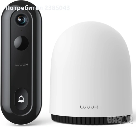 WUUK 2K видеокамера, безжичен звънец входна врата, снимка 3 - Други - 54428943