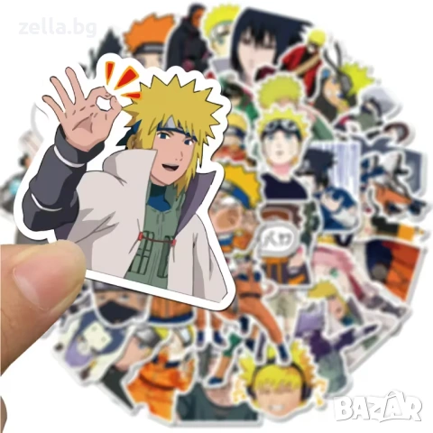 Комплект стикери Naruto Shippuden – 50 броя PVC водоустойчиви лепенки с UV защита | За лаптоп 10170, снимка 7 - Комплекти - 54659720