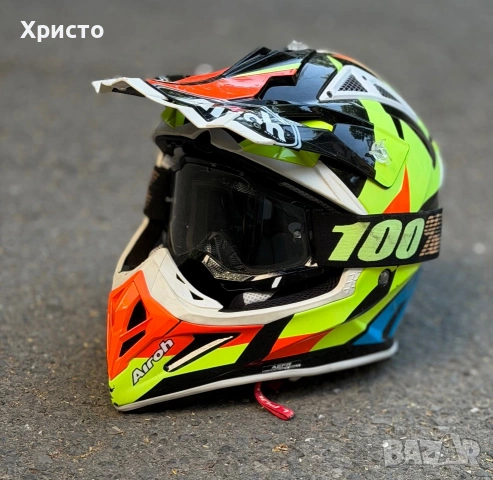 Мотокрос каска Airoh Aviator Ace + Очила 100%   , снимка 2 - Аксесоари и консумативи - 55049589