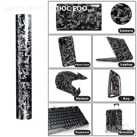Висококачествено фолио Кован Carbon Silver за автомобил - 152х100см, снимка 4 - Аксесоари и консумативи - 54397175