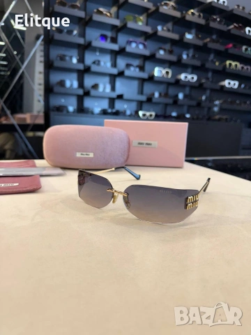 Очила + висок клас калъф + на марката кутия + сертификат + кърпичка miu miu , снимка 5 - Слънчеви и диоптрични очила - 54248094