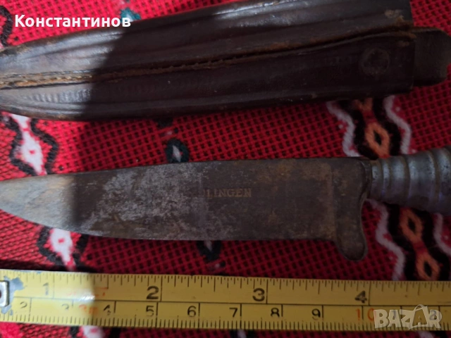 Немски ловджийски окопен нож SOLINGEN, снимка 3 - Антикварни и старинни предмети - 54367966