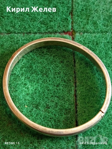 Сребърна класически модел гривна тип бангъл стил и елегантност 51800, снимка 5 - Гривни - 54014076