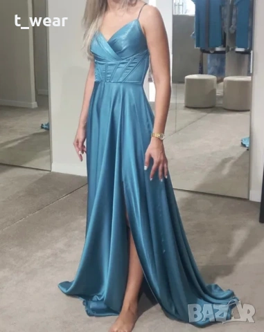 Дълга рокля с цепка , снимка 2 - Рокли - 54171864