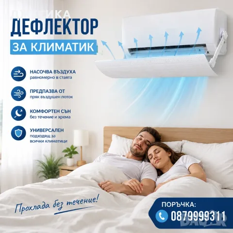 Дефлектор за климатик за регулиране на въздушния поток