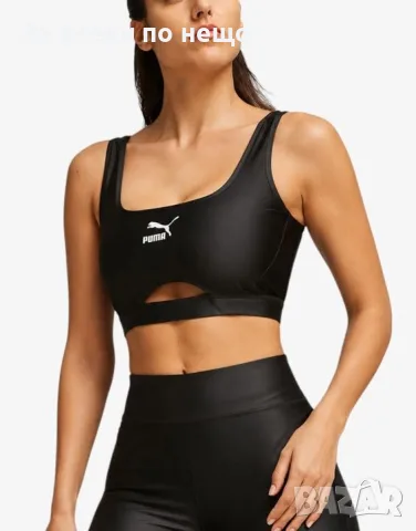 PUMA Dare To Crop Top W Black Черно Бюстие Код P2874, снимка 4 - Корсети, бюстиета, топове - 55500259