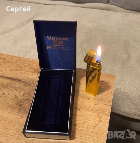 Шикозна винтидж японска запалка Maruman IC-503 (multispark) K18 G.P. като нова