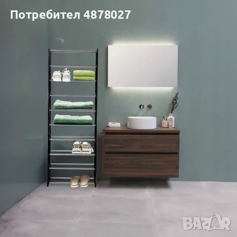 Метален органайзер за обувки XXL, 10 нива, за 30 чифта, снимка 6 - Етажерки - 55321558