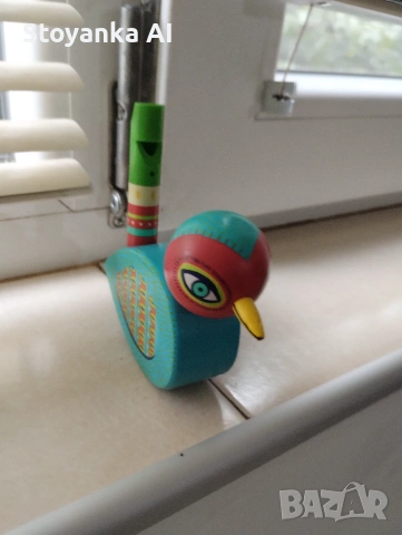Дървена детска играчка птичка, снимка 4 - Музикални играчки - 55265408