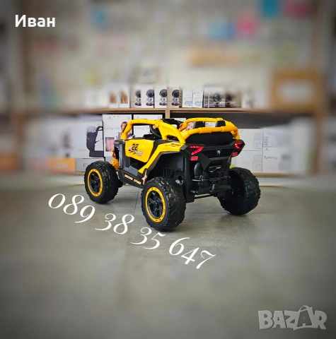 ПРОМОЦИЯ ДО 01.07!НОВО!Акумулаторен джип Kansas с 24V батерия,меки гуми,4x4,USB, снимка 7 - Електрически играчки - 51716443