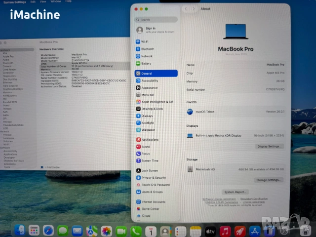 MacBook Pro 16" M3 PRO 12-CPU, 18-GPU, 36GB RAM, 512GB SSD, снимка 6 - Лаптопи за работа - 53973358