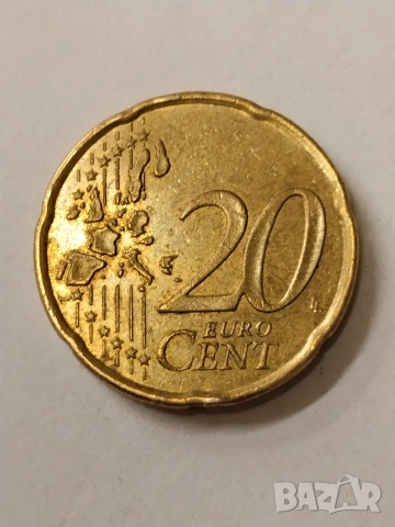 Монета от 20 евро цента , снимка 2 - Нумизматика и бонистика - 54147285