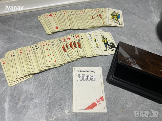 Ass-Spiele Patience двойно тесте мини карти с оригинален калъф