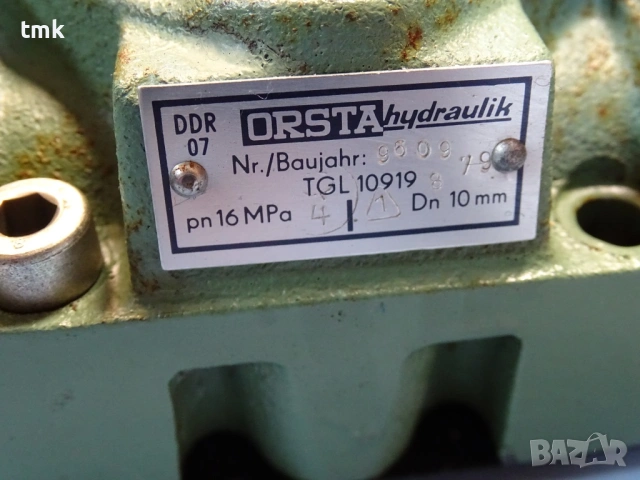 Хидравличен разпределител ORSTA TGL10919 Hydraulic Valve с една бобина WS4 220V, снимка 4 - Резервни части за машини - 54549705