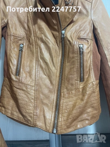 Яке от естественна кожа размер S, снимка 3 - Якета - 54177377