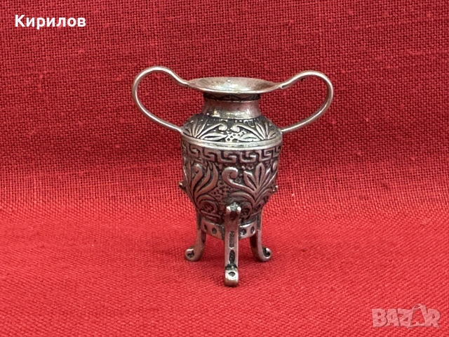 Италианска Сребърна миниатюра “Амфора”  проба-800.