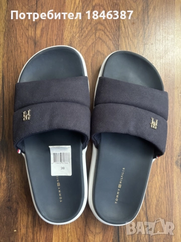 дамски чехли Tommy Hilfiger 38 номер, снимка 3 - Чехли - 55515592