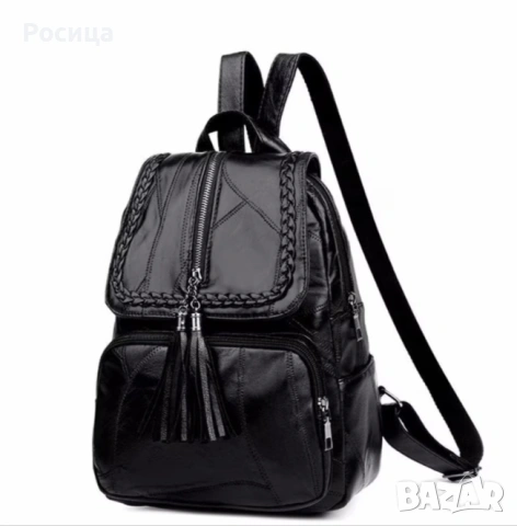 Дамска черна раница нова, снимка 3 - Раници - 55025629