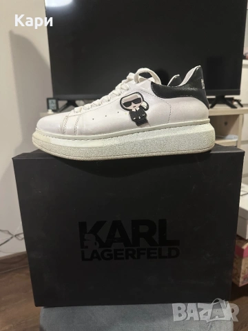 Бели маратонки Karl Lagerfeld, снимка 3 - Маратонки - 54825814