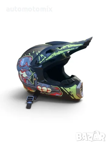 Каска за ендуро крос атв , Размер М, Black/Yellow - 721385, снимка 2 - Аксесоари и консумативи - 51202566