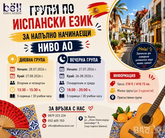 Групи по испански език за напълно начинаещи - ниво А0