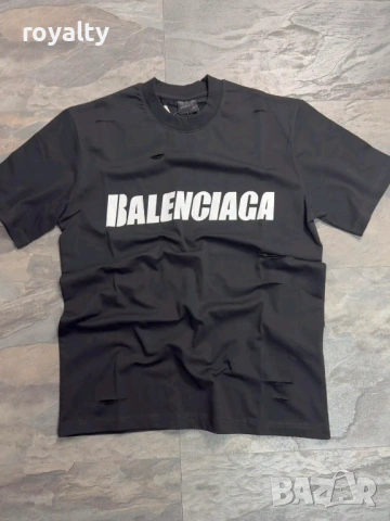 Balenciaga Нова Черна Стилна Мъжка Тениска 