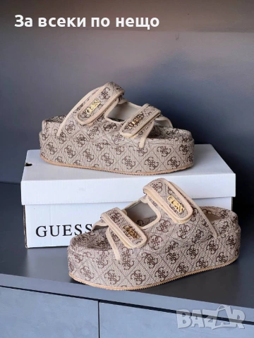 Guess Дамски Бежови Чехли На Платформа Гес Код SK1409