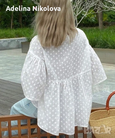 Феерична блузка памук, снимка 2 - Ризи - 54136307