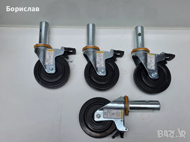 Въртящи се колела със спирачка, за скеле