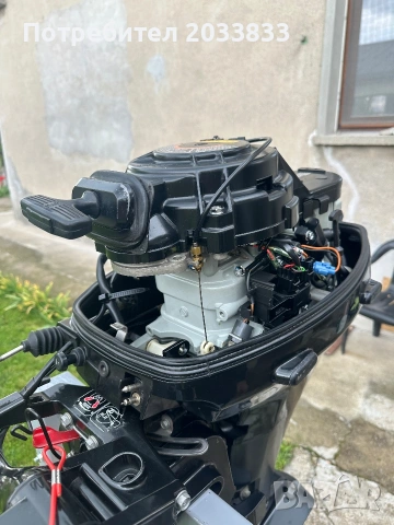 Извънбордов четиритактов двигател SUZUKI 15Hp, снимка 6 - Воден транспорт - 54977272