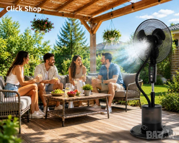 Вентилатор Voltz OV51760K16M, 16"=40.64см.\85W, функция мъгла, 3.5резервоар вода , таймер, дист. упр, снимка 6 - Вентилатори - 54947995