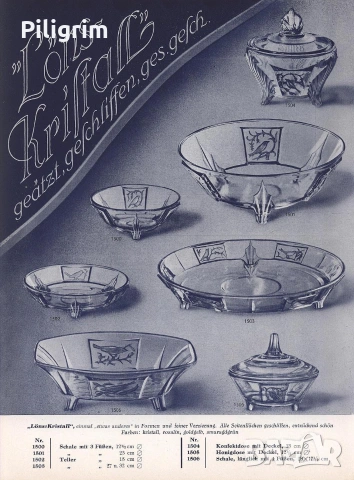 Ваза - жадиниера «Ankerglas Bernsdorf» (модел № 1506), 1937 г., снимка 2 - Антикварни и старинни предмети - 55278457