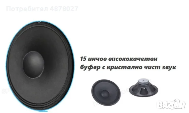 Активна тонколона MBA W-15, снимка 4 - Тонколони - 55485817