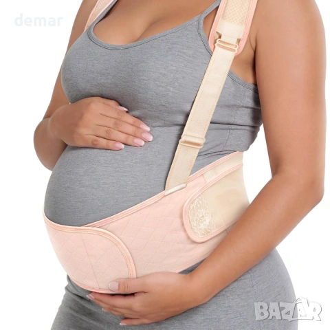 Неплъзгащ се колан за бременни за гръб, корем и талия, регулируем, XL